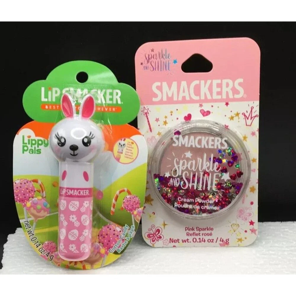 Lip Smackers Best Flavor Ever Cotton Candy Bunny & Sparkle And Shine Cream Powde